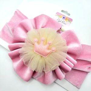 New Handmade velvet oversized headband bow baby toddler girls